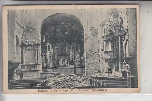 POSEN - PKALISCH / KALISZ, Zerstörungen 1.Weltkrieg, Reformatorkirche, 1914, kl. Einriss