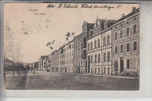 OSTPREUSSEN, TILSIT / SOWETSK, Am Anger, 1921, postalisch nach Niederländisch Indien gelaufen, seltene Destination