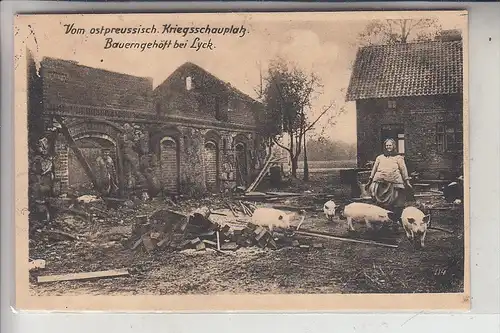 OSTPREUSSEN, LYCK / ELK, Bauerngehöft bei Lyck, 1916