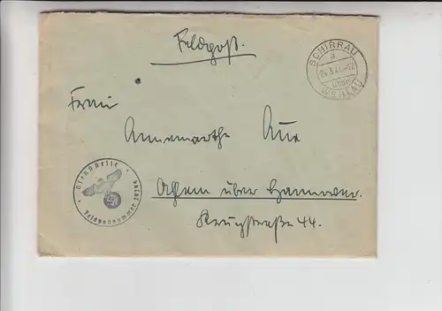 OSTPREUSSEN - SCHIRRAU / DALNEJE über Wehlau, Feldpostbrief 1941 mit Inhalt