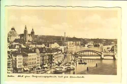 POMMERN - STETTIN / SZCZECIN, Blick vom Regierungsgebäude, 1937