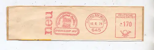 6450 HANAU, KDUNLOP - REIFEN, DUNLOP SP, Maschinen-Stempel 1974