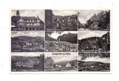 5620 VELBERT - LANGENBERG, Strandbad, Gartenheimsiedlung, Hordthaus, Bürgerhaus...1950