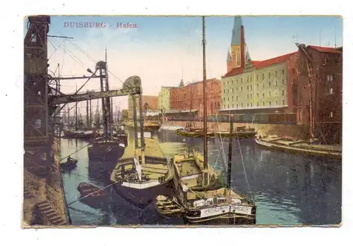 4100 DUISBURG, Hafen, Binnenschiffe, 1924
