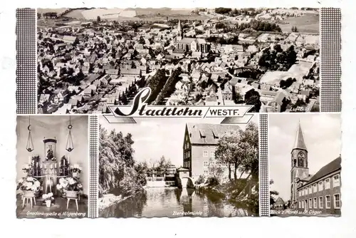 4424 STADTLOHN, Innenstadt Luftaufnahme, Berkelmühle, Markt & St. Otger, Gnadenkapelle, 1961