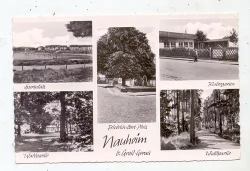 6085 NAUHEIM / Gross-Gerau, Sportplatz, Kindergarten, Friedrich-Ebert-Platz, Waldpartie, 1963