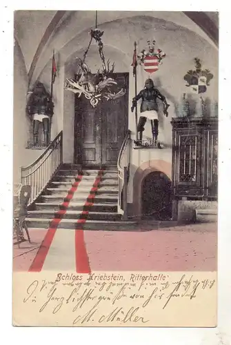 0-9251 KRIEBSTEIN, Schloss, Ritterhalle, 1905
