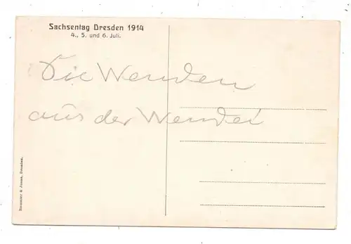 0-8000 DRESDEN, Sachsentag 1914, Trachten