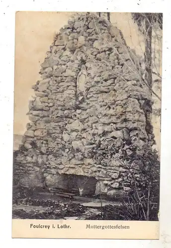 F 57830 FOULCREY / FOLKRINGEN, Muttergottesfelsen, deutsche Feldpost
