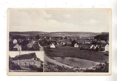 3513 STAUFENBERG - USCHLAG, Gasthof zur Post, kl. Eckknick