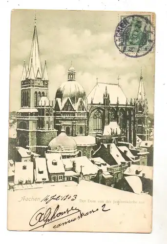 5100 AACHEN, Dom und Umgebung im Schnee, 1903