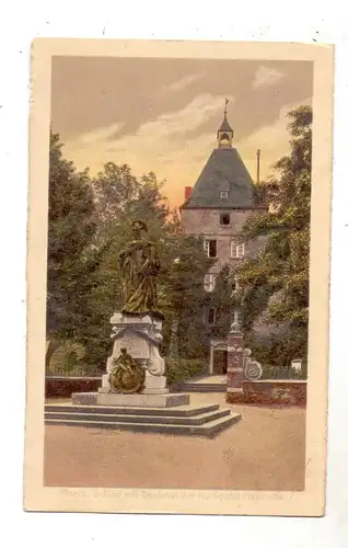 4130 MOERS, Schloß und Denkmal der Kurfürstin Henriette, 1925
