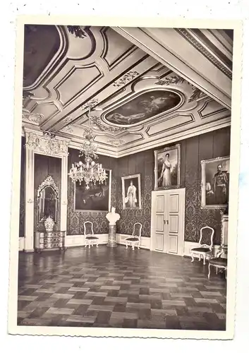 4930 DETMOLD, Schloss, Roter Saal, 1956