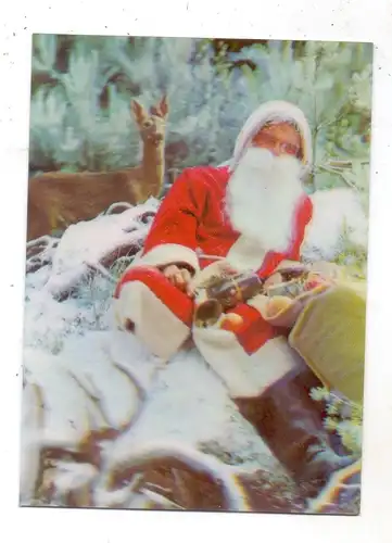SANTA / WEIHNACHTSMANN - 3D - AK