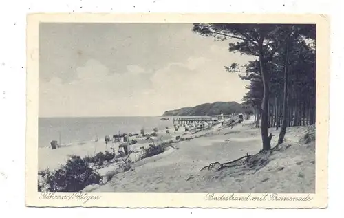 0-2345 GÖHREN / Rügen, Badestrand mit Promenade