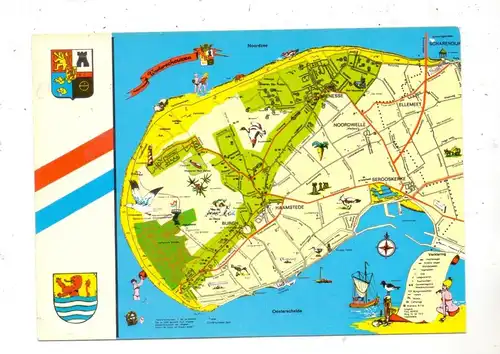 LANDKARTEN / MAPS - WESTERSCHOUWEN, Stadtwappen