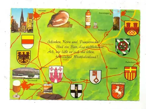 LANDKARTEN / MAPS - WESTFALEN, Stadtwappen