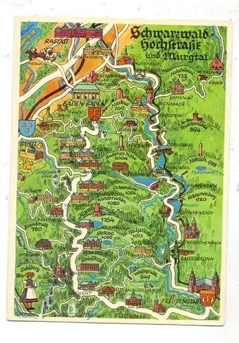 LANDKARTEN / MAPS - SCHWARZWALD HOCHSTRASSE & MURGTAL