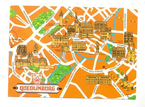 LANDKARTEN / MAPS - QUEDLINBURG