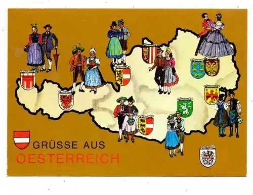 LANDKARTEN / MAPS - ÖSTERREICH Trachten