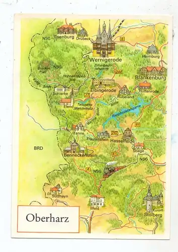 LANDKARTEN / MAPS - OBERHARZ