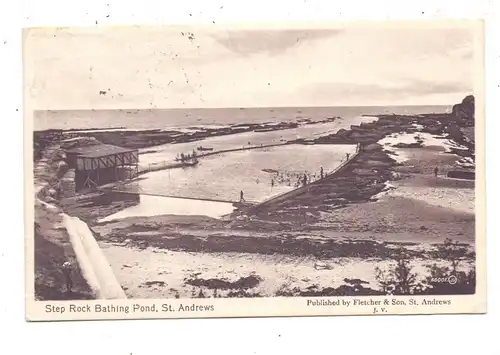 SCOTLAND - FIFE - ST. ANDREWS, Step Rock Bathing Pond, 1914