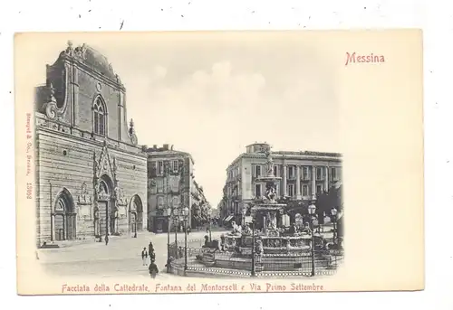 I 98100 MESSINA, Cattedrala, Fontana, Via Primo Settembre, Stengel-Dresden, ca. 1905