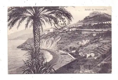 I 18039 VENTIMIGLIA, Saluti da Ventimiglia, 1920