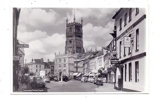 GLOUSTERSHIRE - CIRENCESTER, Market Square, Parish Church, Fleece Hotel, Oldtimer