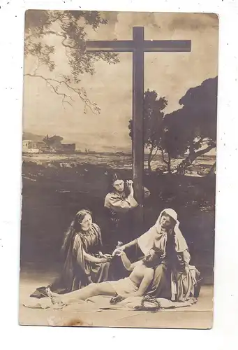 8103 OBERAMMERGAU, Passionsspiele 1910, "Christus im Schosse Mariens", kl. Randmangel