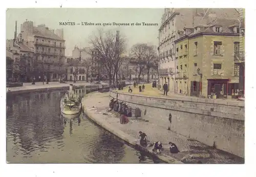 F 44000 NANTES, L'Erdre aux quais Duquesne et des Tanneurs, Lavandieres, / Wäscherinnen