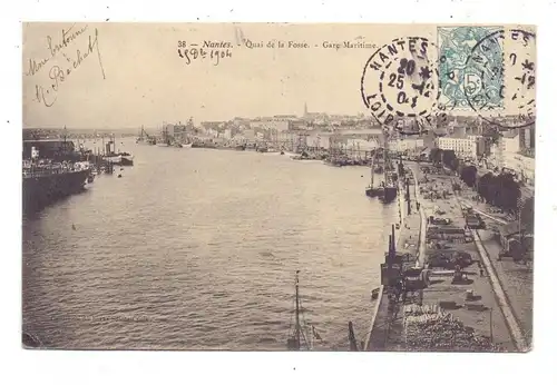 F 44000 NANTES, Quai de la Fosse, Gare Maritime, 1904