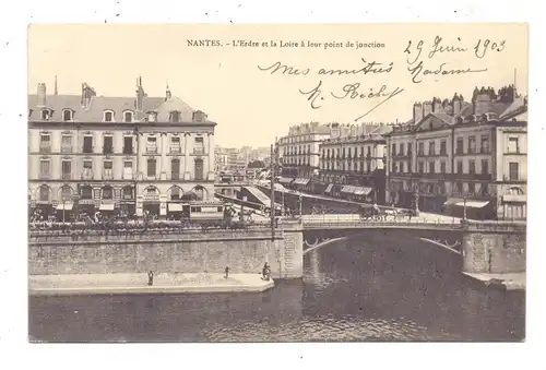 F 44000 NANTES, L'Erdre et la Loire a leur point de jonction, 1903