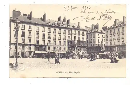 F 44000 NANTES, Le Place Royal, 1903, Druckstelle, AF