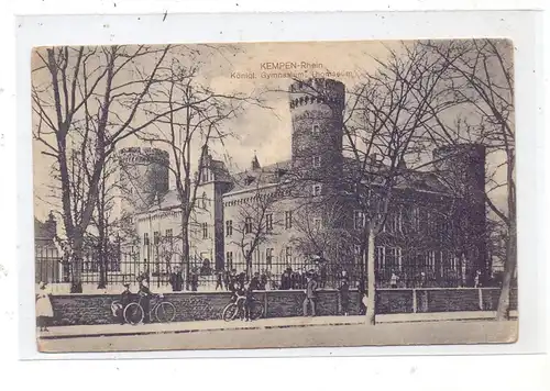 4152 KEMPEN, Königl. Gymnasium Thomaeum, belebte Szene