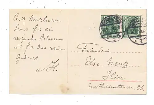 AUTOGRAPH - WILLEM DE HAAN, Niederländischer Dirigent und Komponist, u.a. Dirigent des Mozartvereins Darmstadt, 1919