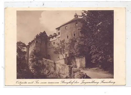 5242 KIRCHEN - FREUSBURG, Ostseite mit Tor zum inneren Burghof, Jugendburg, 1931
