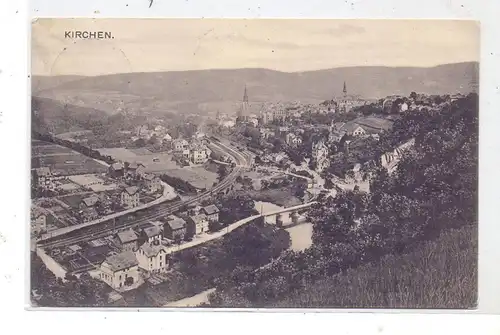 5242 KIRCHEN / Sieg, Gesamtansicht, 20er Jahre