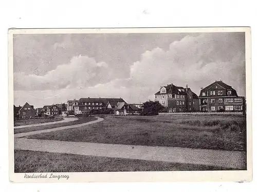 2941 LANGEOOG, Strassenpartie 1961, rücks. Klebereste