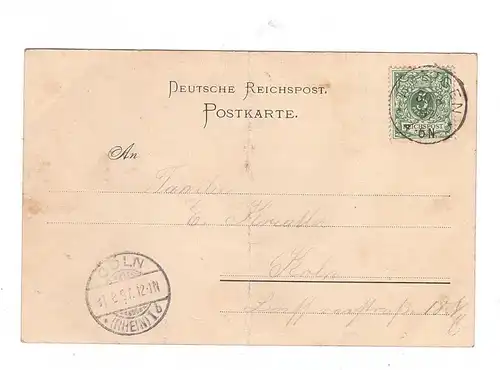 5106 ROETGEN - MULARTSHÜTTE, Lithographie 1897, Mittelknick