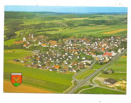 7937 OBERMARCHTAL, Luftaufnahme, Stadtwappen