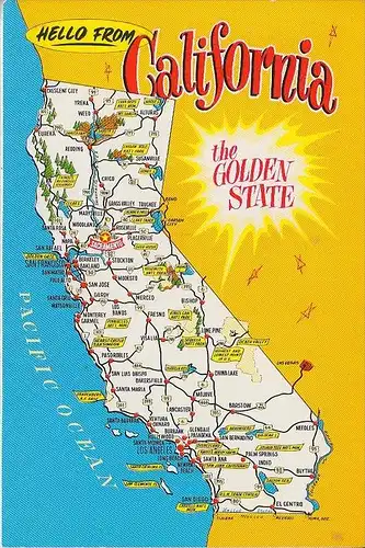 LANDKARTEN / MAPS - CALIFORNIA