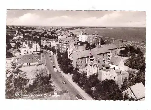 2190 CUXHAVEN, Blick auf die Stadt, Strassenpartie, 1961