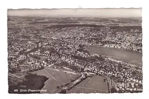 CH 8000 ZÜRICH ZH, Fliegeraufnahme, 50er Jahre