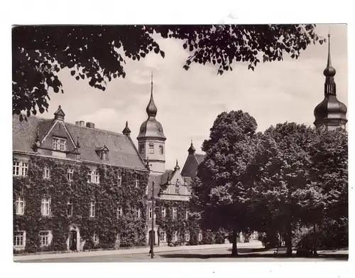 0-8400 RIESA, Leninplatz mit Rathaus, 1963