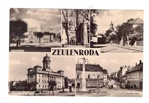 0-6570 ZEULENRODA, Karl-Marx-Platz, Südstrasse, Rosa-Luxemburg-Platz, 1963