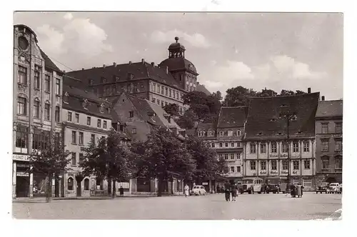 0-4850 WEISSENFELS, Karl-Marx-Platz, Schloß, Omnibusse, 1959