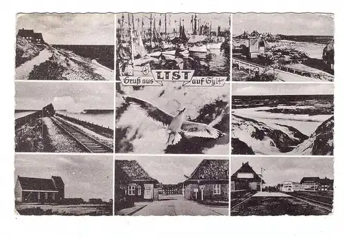2280 SYLT - LIST, Gruss aus..., Bahnhof, Hafen, Strandpartie, Kirche...