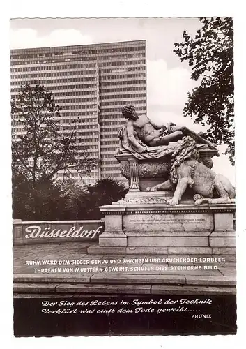 4000 DÜSSELDORF, Phönix Hochhaus, Ehrenmal im Hofgarten