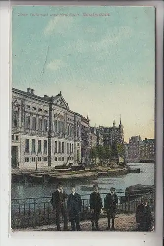 AMSTERDAM, Oude Turfmarkt & Ned. Bank, 1909